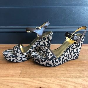 Guess Leopard Wedges